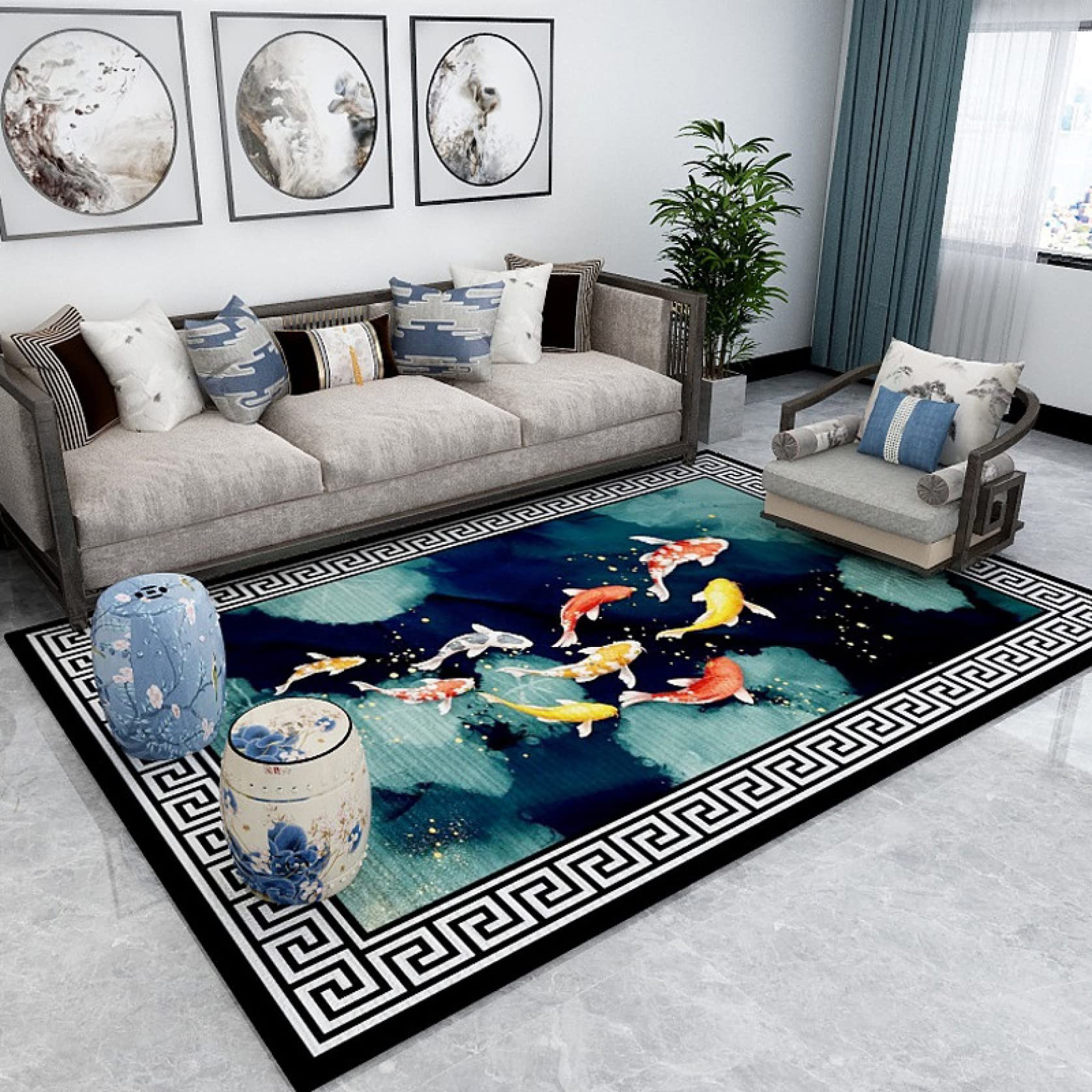 Amazon｜ラグ ネイティブ柄 約 1畳 2畳 ラグマット 夏 冬 カーペット